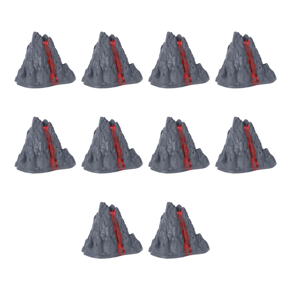 

10Pcs Fake Volcanic Decor Volcano Landscape Adornment Simulation Toy Model