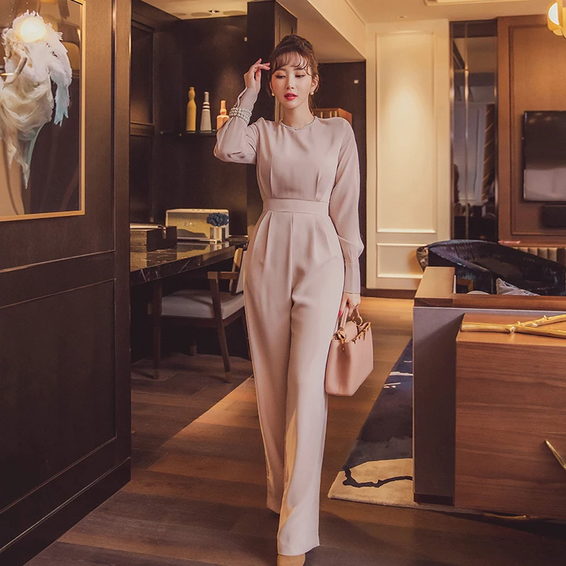 Elegant Business Jumpsuits Women 2020 New  Long Playsuits Casual Office lady  Work Wear Rompers