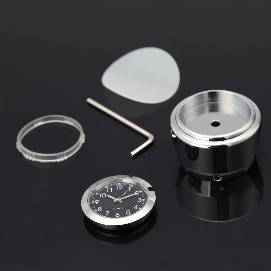 7/8 &quot - 1&quot мотоциклетные часы на руль водонепроницаемые с черным циферблатом