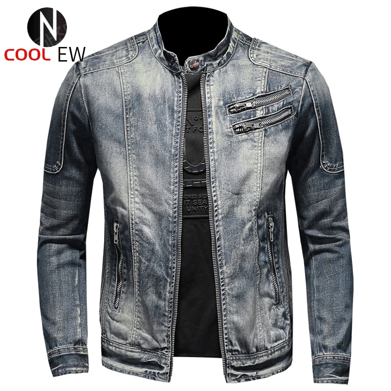 

Automotive Mens Jean Jackets Summer and Spring Vintage Denim Jackets and Coats For Men European Designer Overcoat For Men A960