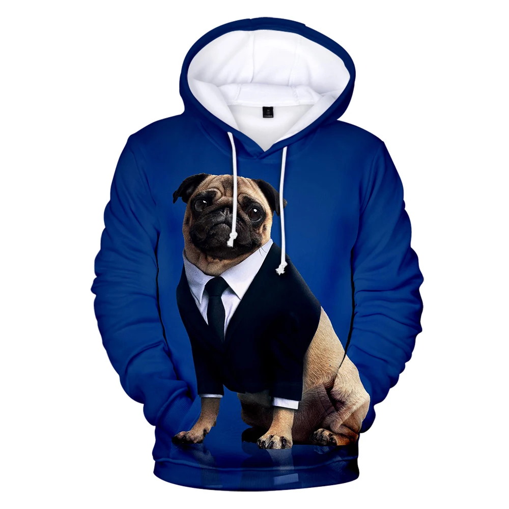 

Aikooki Pug 3D Hoodies Men Women Casual Sweatshirt Harajuku Hooded Fashion Autumn Pullover Animal 3D Hoodies Pug Sweatshirt Mens