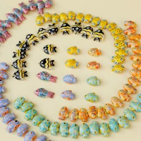 interesting hand painted fish shaped ceramic beads collection ins necklace bracelet diy accessories earrings jewelry materials