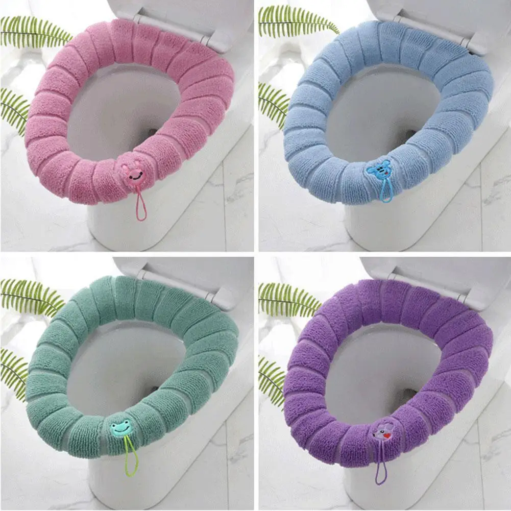 

1pcs Bathroom Toilet Cover Soft Warmer Washable Toilet Lid Cover Pad Home Mat Cushion Accessories Cover Bath V8v3