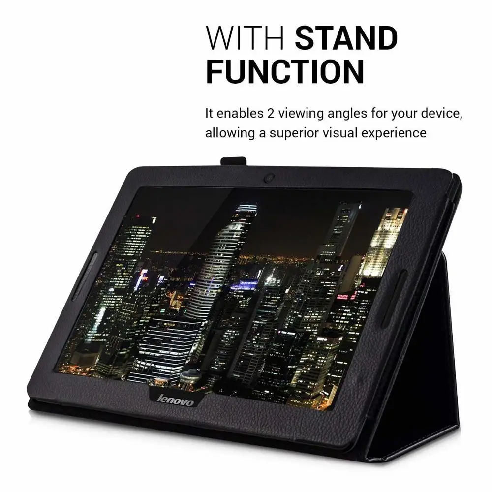 Роскошный чехол для Lenovo A7600 Tablet Cover funda Capa Flip PU кожаный умный Tab A10-70F 10 1 | Компьютеры