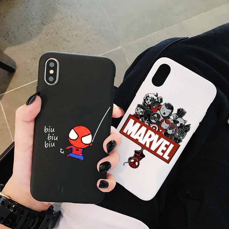 Чехол для телефона с человеком пауком Marvel XiaoMi RedMi Note 8 7 6 5 K20 Pro матовые силиконовые