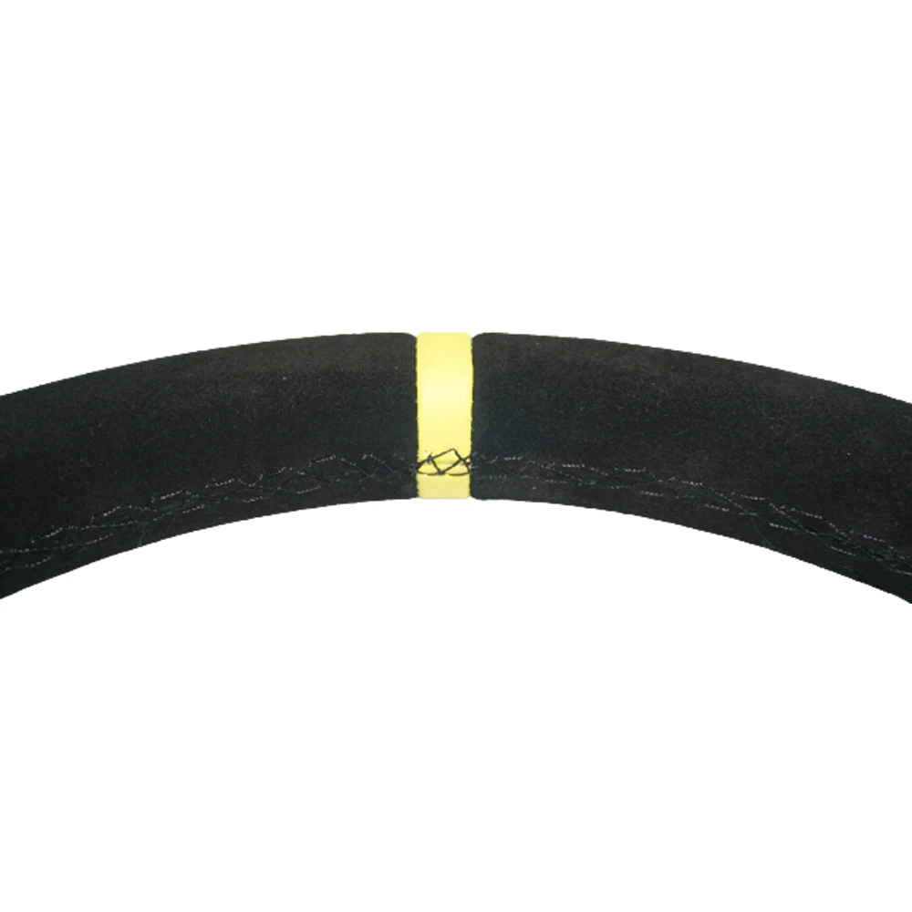 Универсальный 13-дюймовый гоночный руль в мамином стиле из замши и кожи плоский