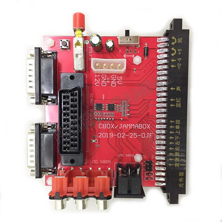 SNK материнская плата JAMMA в DB 15PIN Joypad Конвертация платы JAMMA CBOX конвертер с выходом SCART