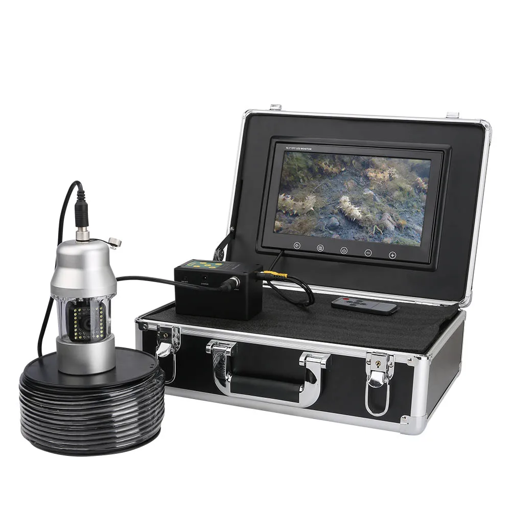 Дешево Видеокамера для подводной рыбалки, 10 дюймов, 20 м/50 м/100 м, рыбопоисковый прибор, Водонепроницаемая IP68, с 38 светодиодами, вращающаяся на 360 град...