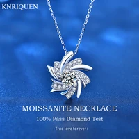 romantic 0 5ct d color moissanite diamond eternity pendant 925 sterling silver womens necklace birthday jewelry gift for lover