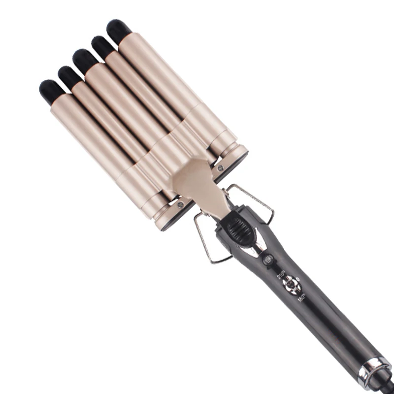 

Hair Crimper Curling Iron Ceramic Crimpers Wavers Curler Wand Fast Heating five 5 Barrels Hair Waver Tools for All Types of Hair