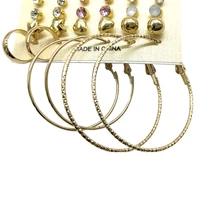vintage women earrings set pearl crystal stud earrings set big dangle drop earring 2020 brincos female fashion jewelry hot sale