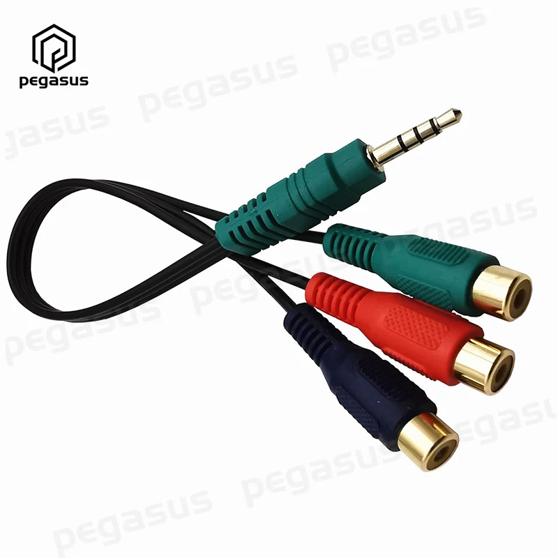25 см позолоченный DC мм 3RCA компонентный видео RGB адаптер CBF сигнальный кабель для