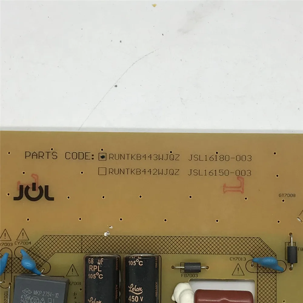 RUNTKB443WJQZ JSL16180-003 плата питания оригинальная карта профессиональный источник для