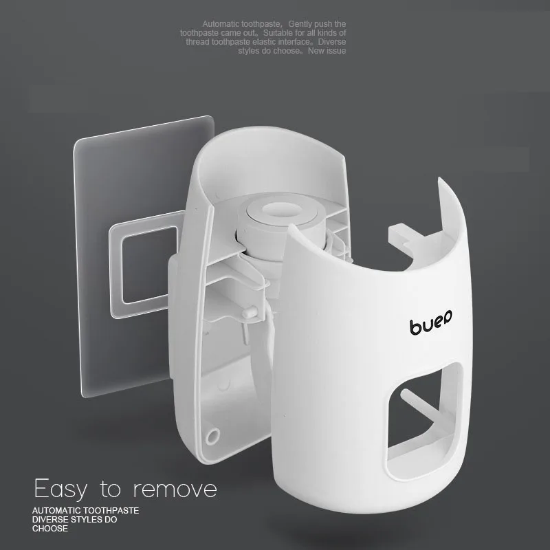 Новый Автоматический Диспенсер зубной пасты держатель для щетки настенный