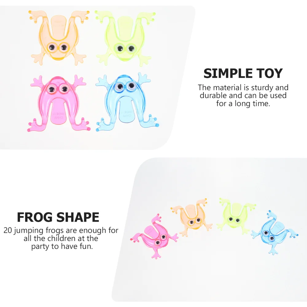 

20pcs Jumping Finger Pressing Funny Bouncing Toys Novelty Frogs