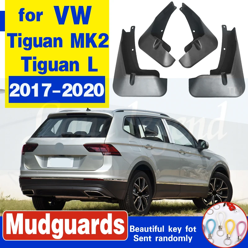 

4Pcs Car Mudflaps Front Rear Mud Flaps Mudguards Splash Guards Fender Flares for VW Tiguan/Tiguan L 2017 2018 2019 2020