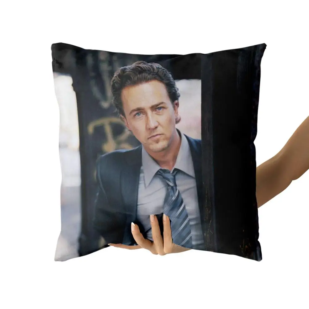 Эдвард Нортон хлопчатобумажные парусиновые наволочки на заказ для диванных