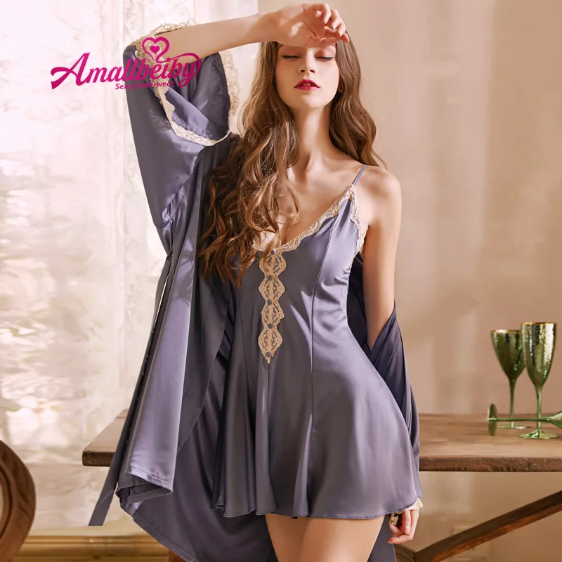 Женский шелковый халат цвет в ассортименте