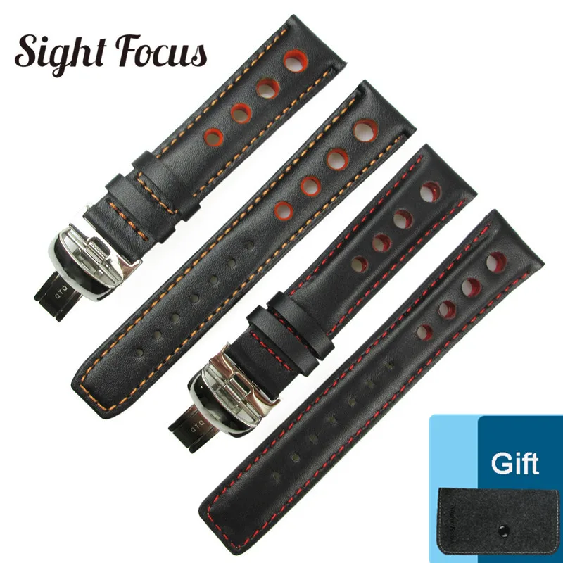 Мужской перфорированный ремешок для часов chметрической формы Tissot T91 оранжево