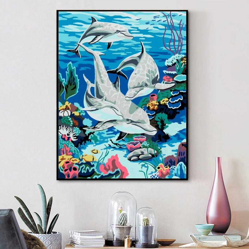 Картина AZQSD по номерам животных DIY Unframe акриловая краска ручная роспись подарок