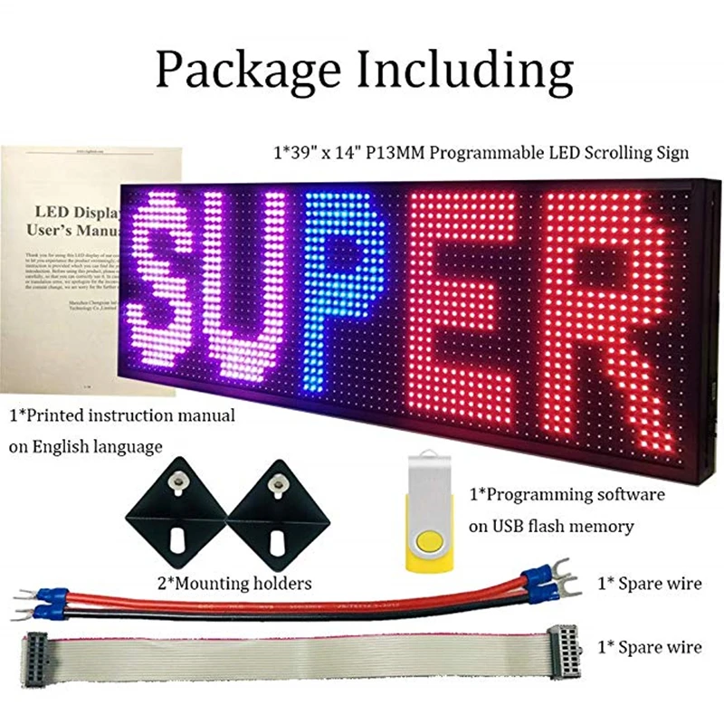 Новый SMD СВЕТОДИОДНЫЙ знак 39X14 дюймов яркий светодиодный дисплей с