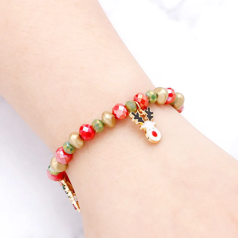 

2020 Happy New Year Christmas Ornaments 2019 Christmas Bracelet Santa Claus Merry Christmas Decor for Home Navidad Noel Xmas