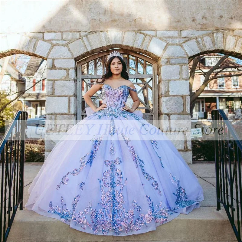 

Роскошное бальное платье, платья для девушек, платья с блестками и кружевной аппликацией, 15 лет