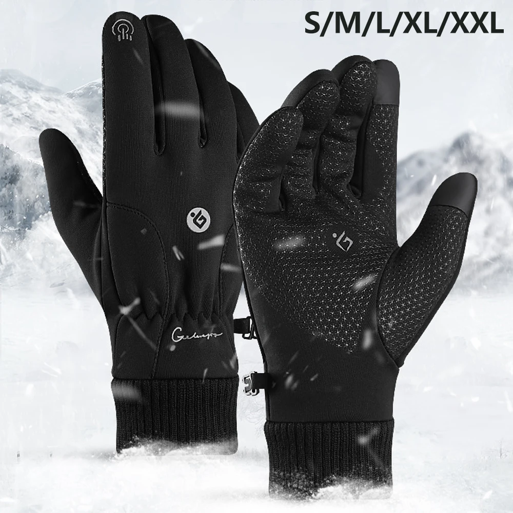 

Winter Cycling Gloves Motorcycle Bike Warm Touchscreen Full Finger Gloves Outdoor Waterproof Bicycle Skiing Riding Gloves