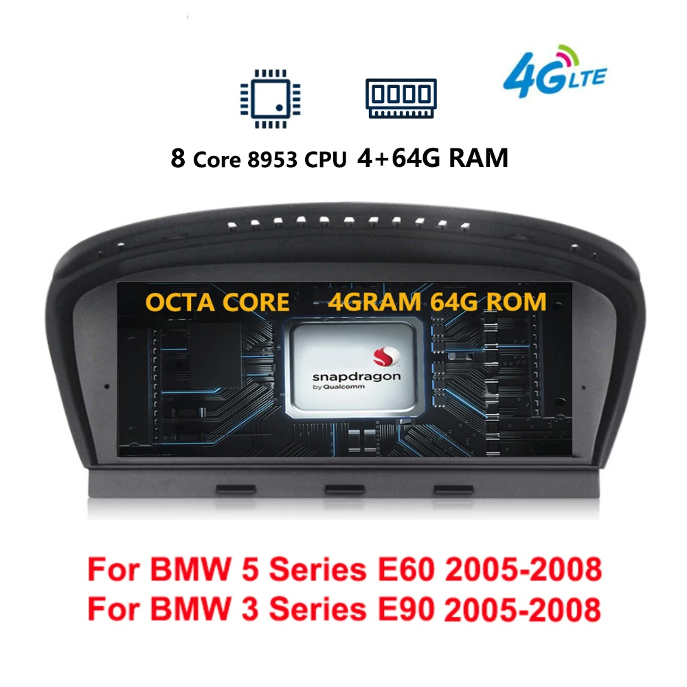 8 ядерная Система Android 9 0 Авто GPS стерео для BMW E60 E90 IPS сенсорный экран 4 + 64 Гб ОЗУ WIFI 4G