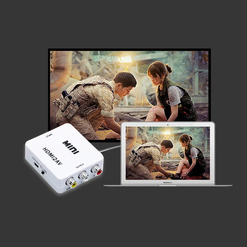 Mini Audio Video Converter HD Box 1080P HDMI-compatible to AV Adapter No Drive Need for PS3 for PS4 HDTV VHS HD DVD
