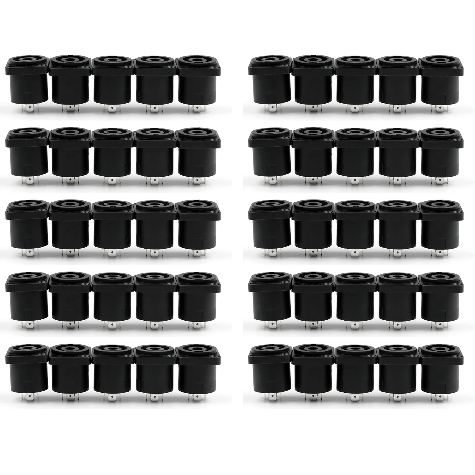 

Artudatech 50 Pcs Speakon 4 Pin Female Jack Panel Mount Compatible Audio Cable Adapter Plug Accessories Connector Parts