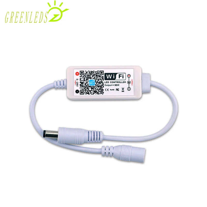 Светодиодный одинарный Цвет мини WI-FI музыкальный контроллер JM-MW-S DC5-28V 6A диммер |