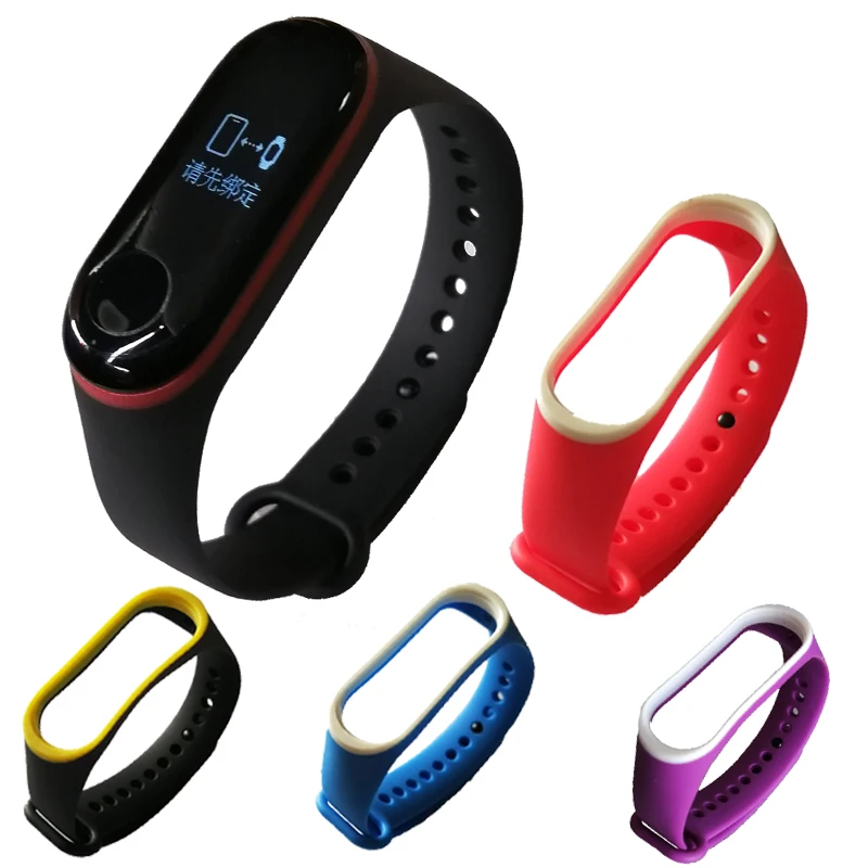 Ремешок силиконовый для xiaomi mi band 4 браслет часов 3 NFC защита от
