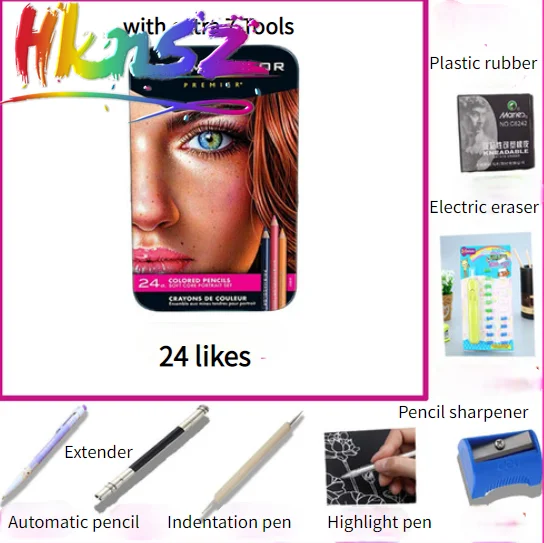 

prismacolor 12 24 32 36 48 72 132 150 prismacolor Premier oil Color pencil sanford drawing Pencil with extra tools