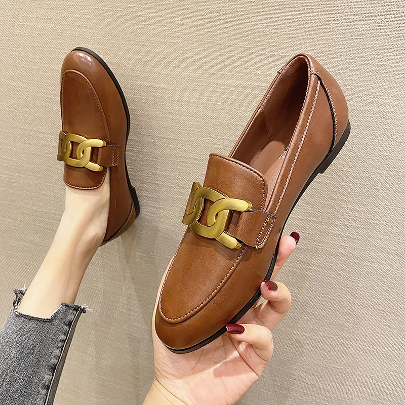 Women's Casual Shoes with Plain Leather Shoes  Shoes for Women  Oxford Shoes for Women  Flat  Womens Shoes