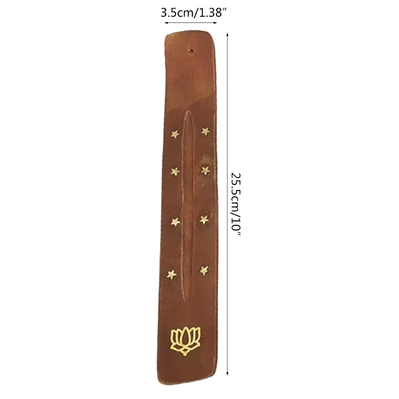 

Buddha Star Moon Wood Incense Burner Holder Handmade Wooden Incense Stick Burner Yin and Yang Crescent Incense Burner