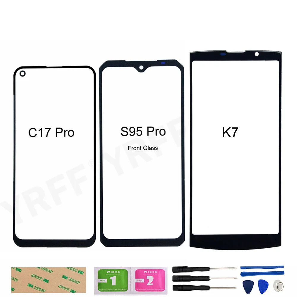 Для Oukitel K7 C17 Pro Телефон Стекло Панель для S95 (без мобильный сенсорный Экран)