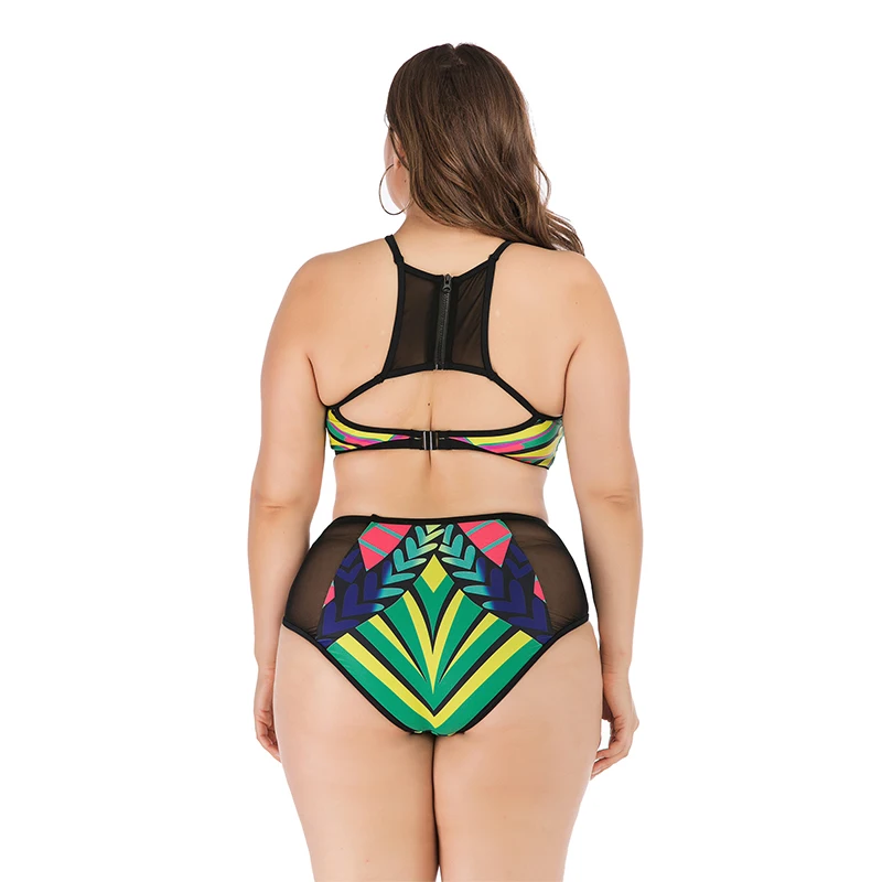 Новый сексуальный женский купальник бикини с высокой горловиной открытой спиной