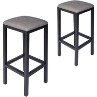 31 bar stools set of 2 metal bar stool with pu leather top dining room pub height stools for indoor homekitchen bistros cafe