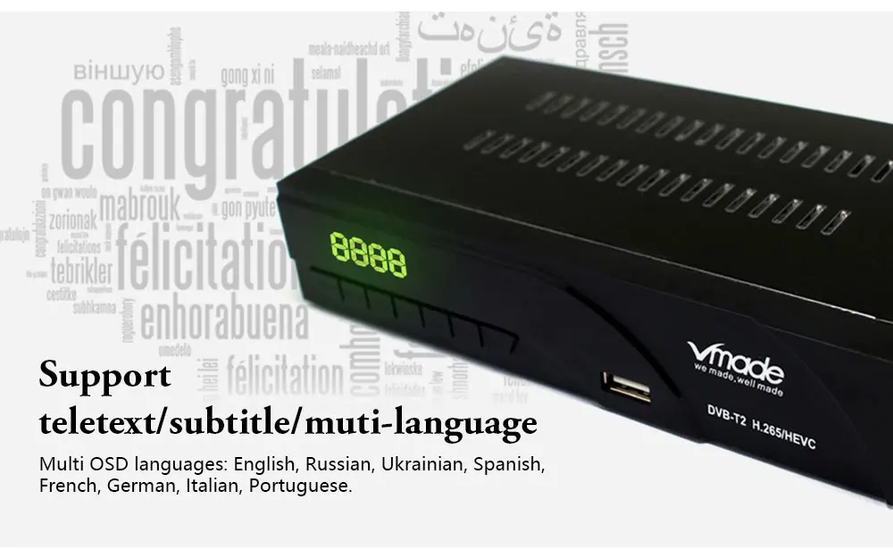 Новейший Full HD цифровой наземный DVB T2 K6 scart/AV ТВ-тюнер HD 1080p H.265/HEVC поддержка YouTube DVB T2 ТВ-ресивер+ USB wifi