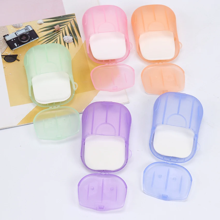 20PCS / Box Mini Portable Soap Paper Hand Wash Foam Travel Skin Care Nail Makeup Remover |