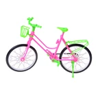 1 шт., велосипедный съемный велосипед с корзина для кукол Барби, Подарочные игрушки для детей, девочек, пластик, зеленый + розовый