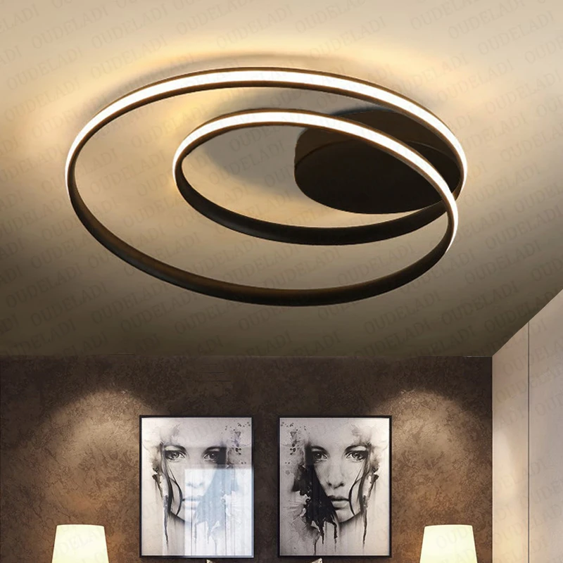 Современные потолочные светильники кольцо светодиодный светильник для гостиной