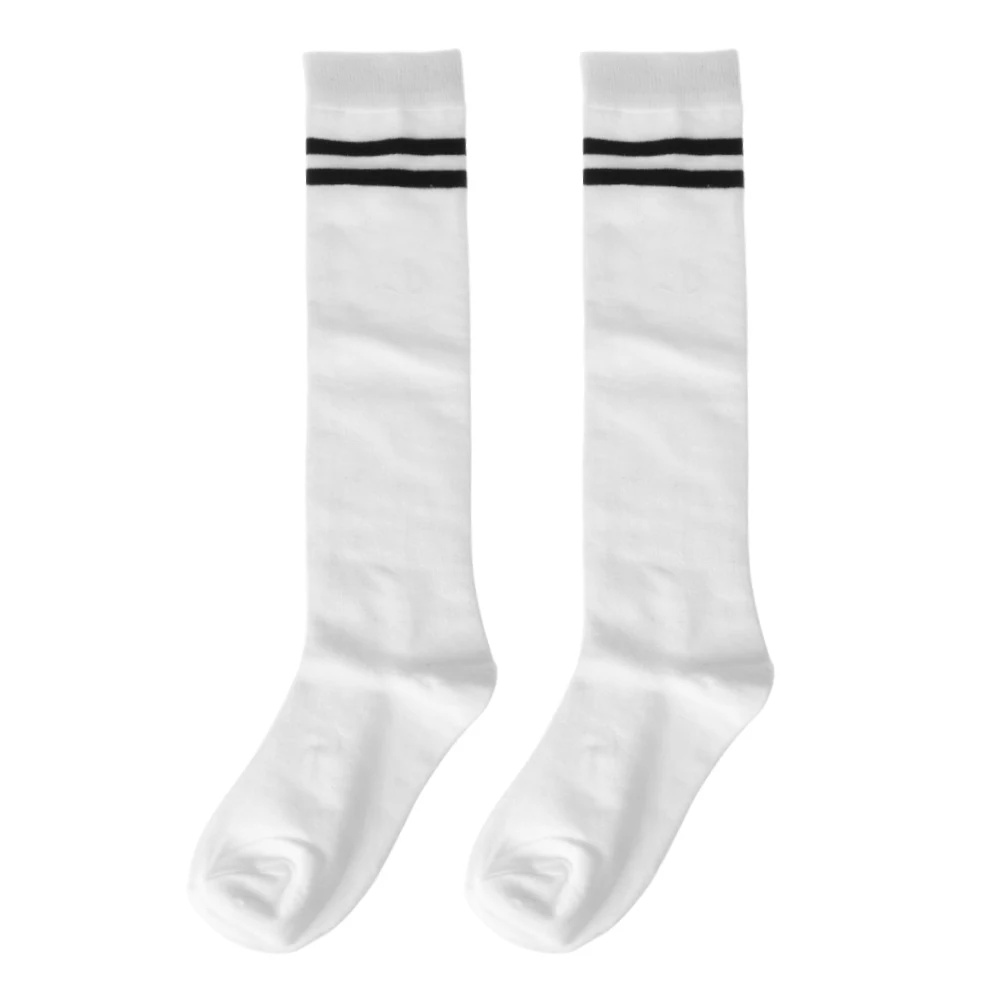 8 Новинка; Модные Полосатые чулки ярких цветов до бедра; женские кружевные пикантные хлопковые чулки; сезон осень-весна; Гольфы выше колена - Цвет: 8