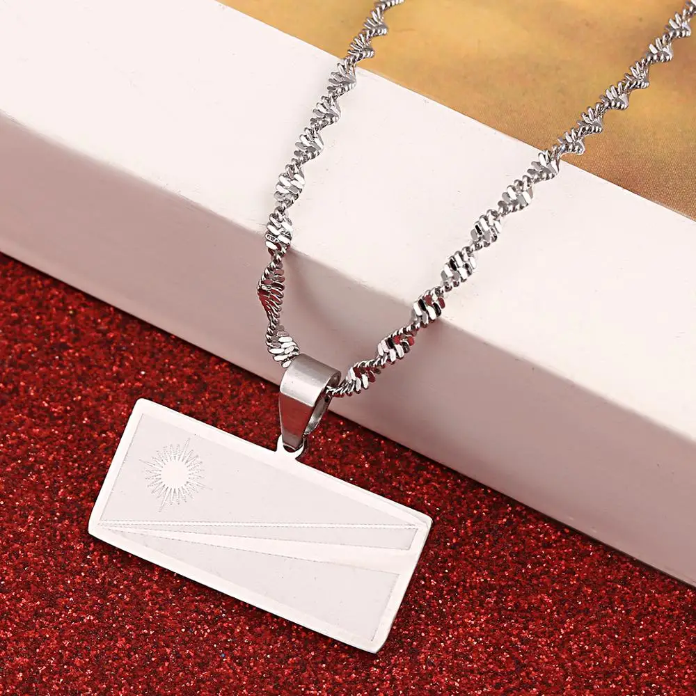 Ожерелья из нержавеющей стали с подвеской в виде Республики Маршалловы