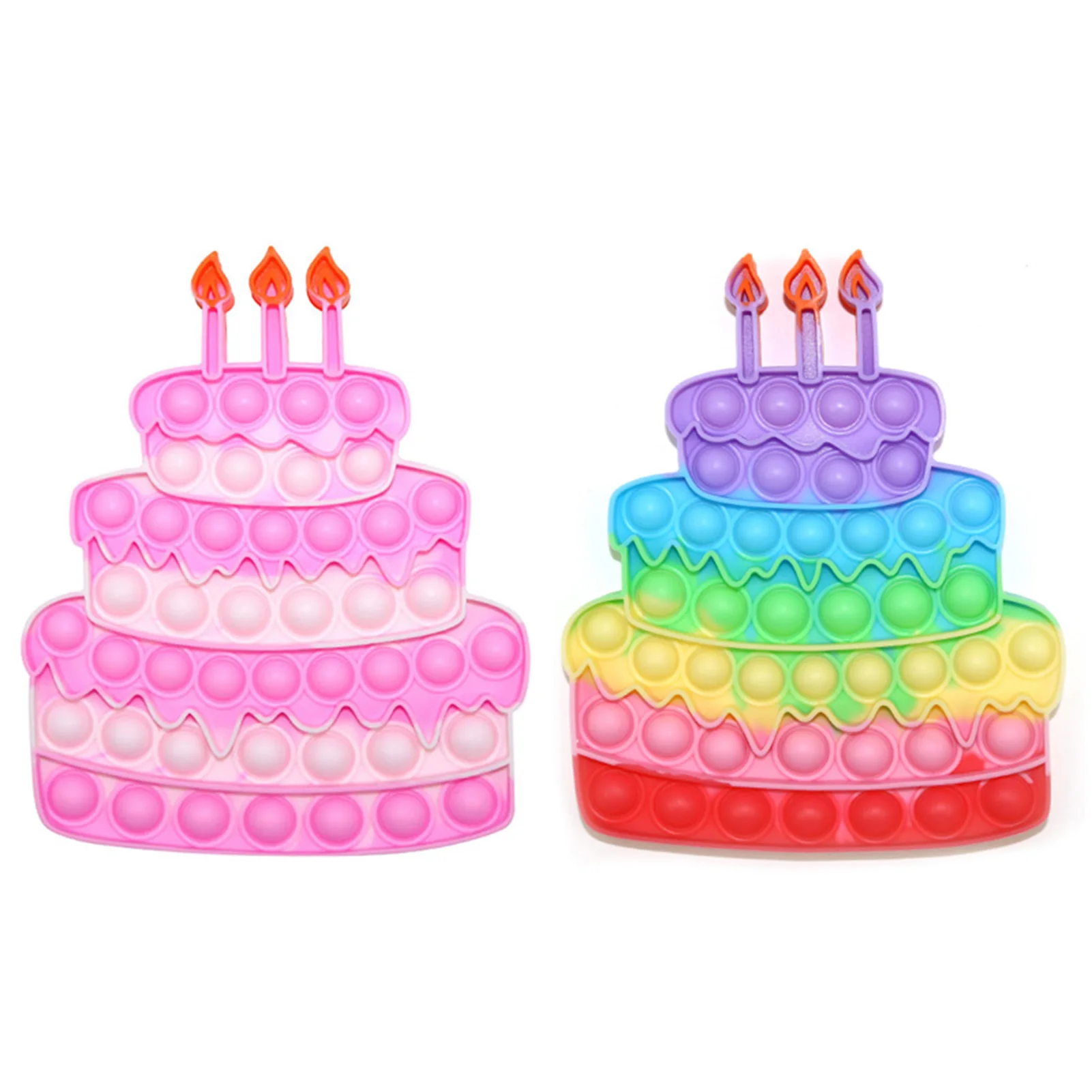 

Push Bubble Sensory Toys Birthday Cake Stress Relief Squeeze Toy for Children Adults Antistress Soft Squishy Kids Fidget Toys