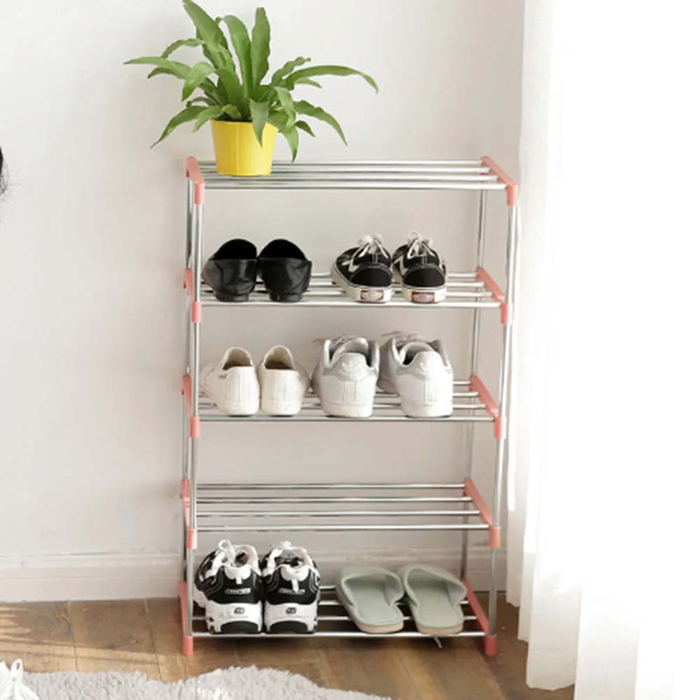 1 шт нержавеющая простой мульти Слои полка для обуви с простым собранием шкаф