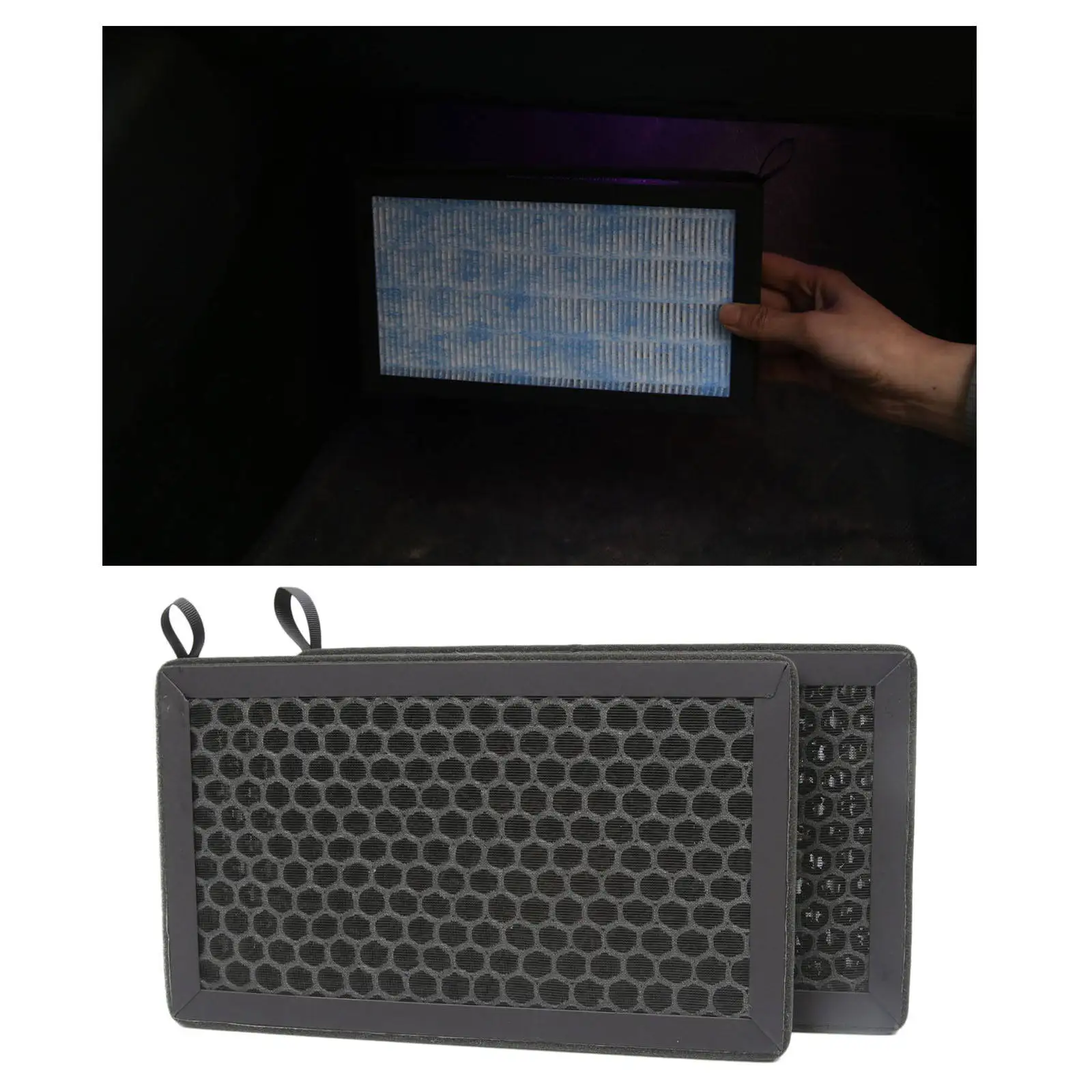 

2Pcs Car Cabin Air Filter with Activated Carbon for Tesla Model 3 Protection