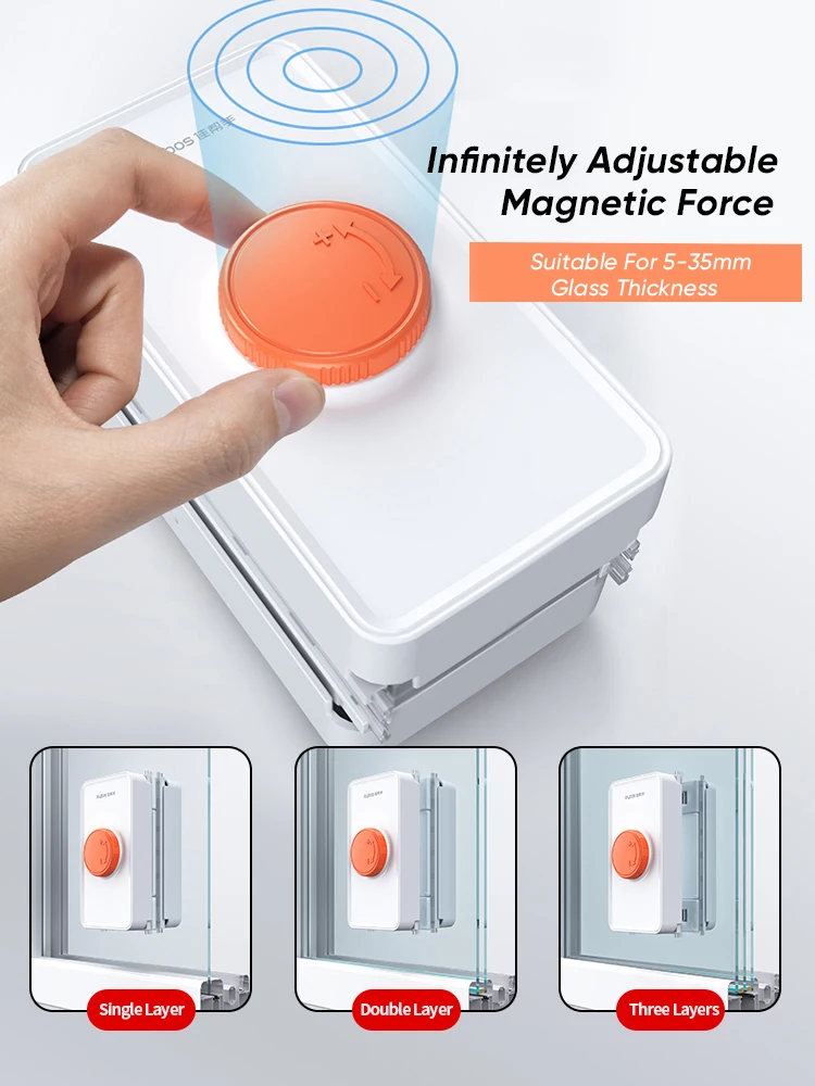 JOYBOS Patented Window Wiper Unlimited Adjustable Magnetic Glass Brush Anti-Drop High-quality Cleaner For Various | Дом и сад