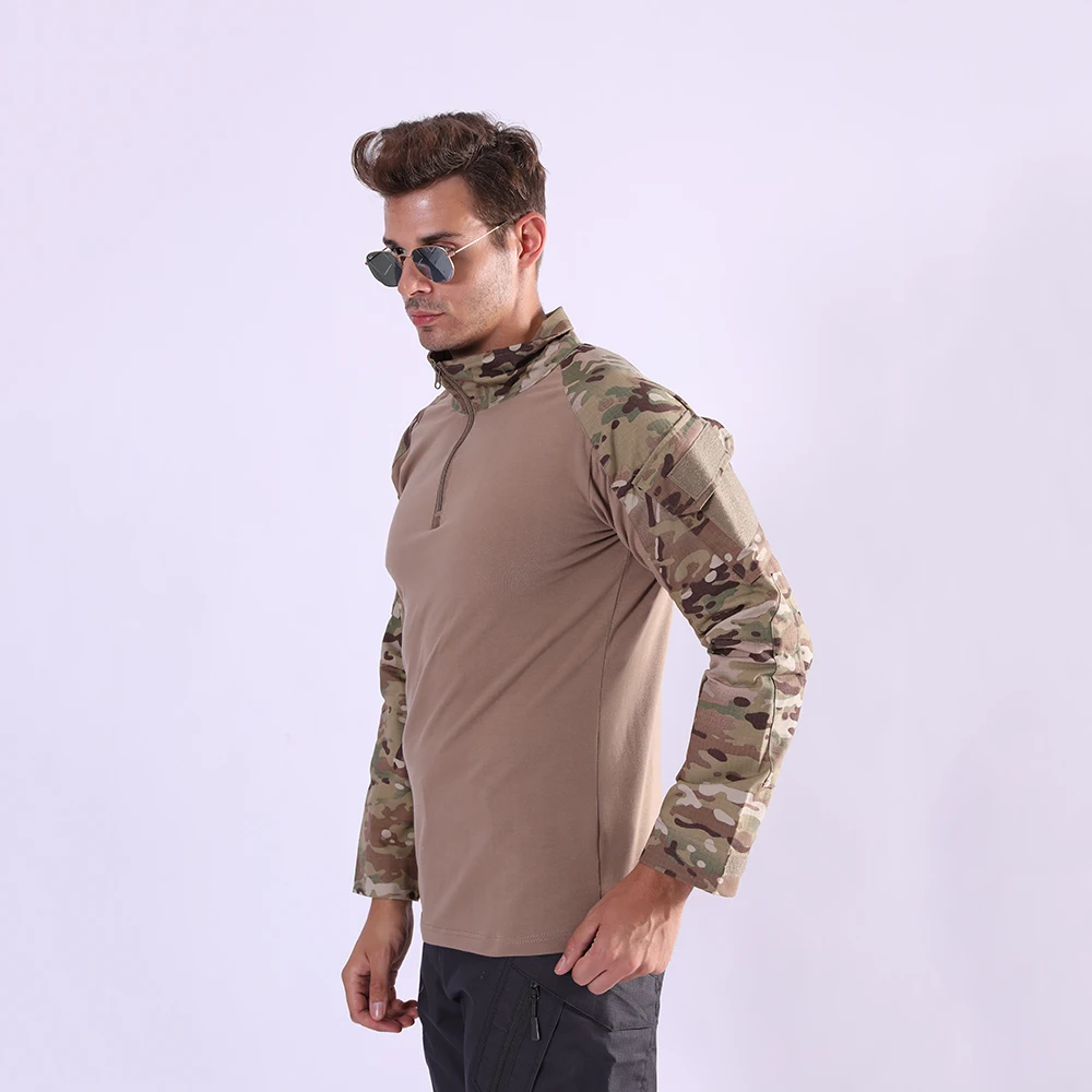 Мужская футболка для рыбалки летняя мужская камуфляжная походная одежда с
